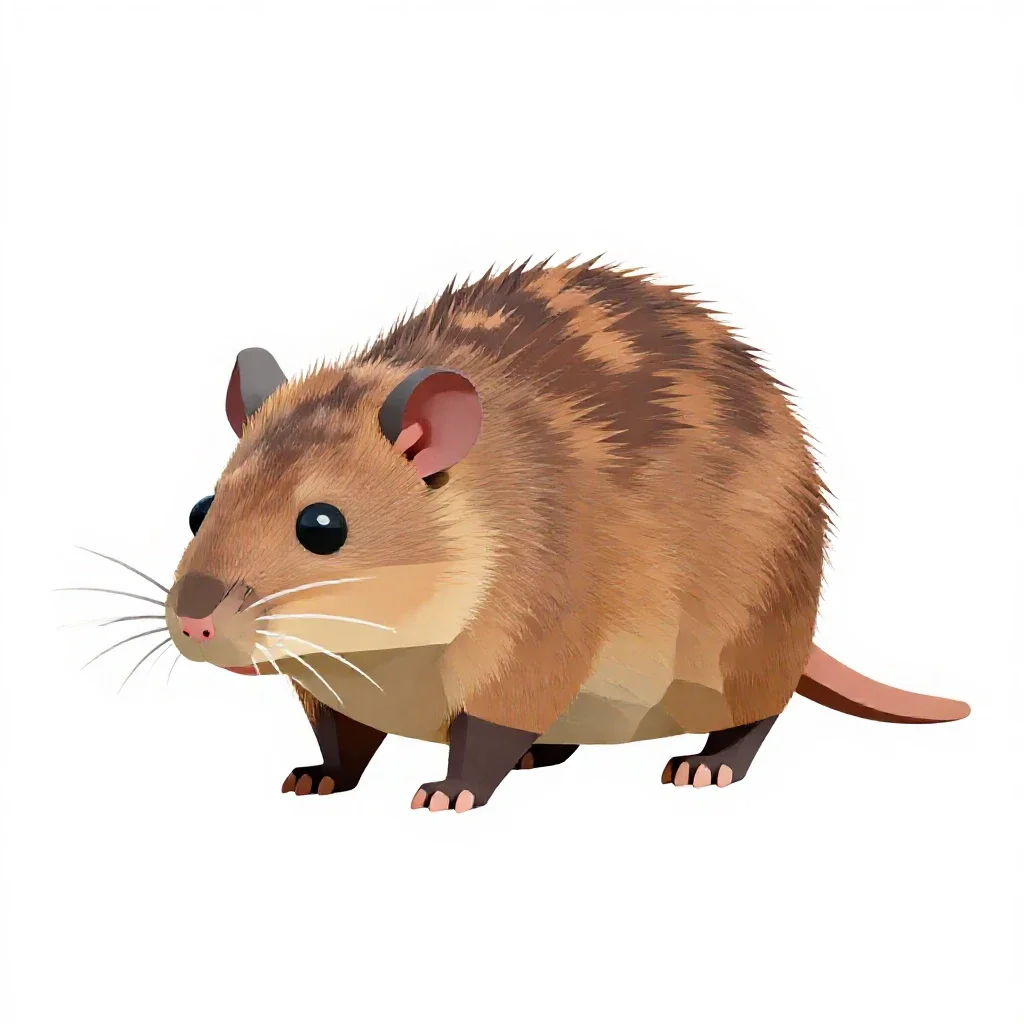 Bandicoot rat isolated on a white background