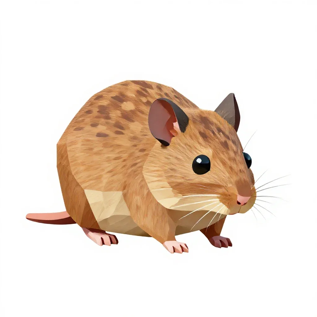 Cactus mouse isolated on a white background