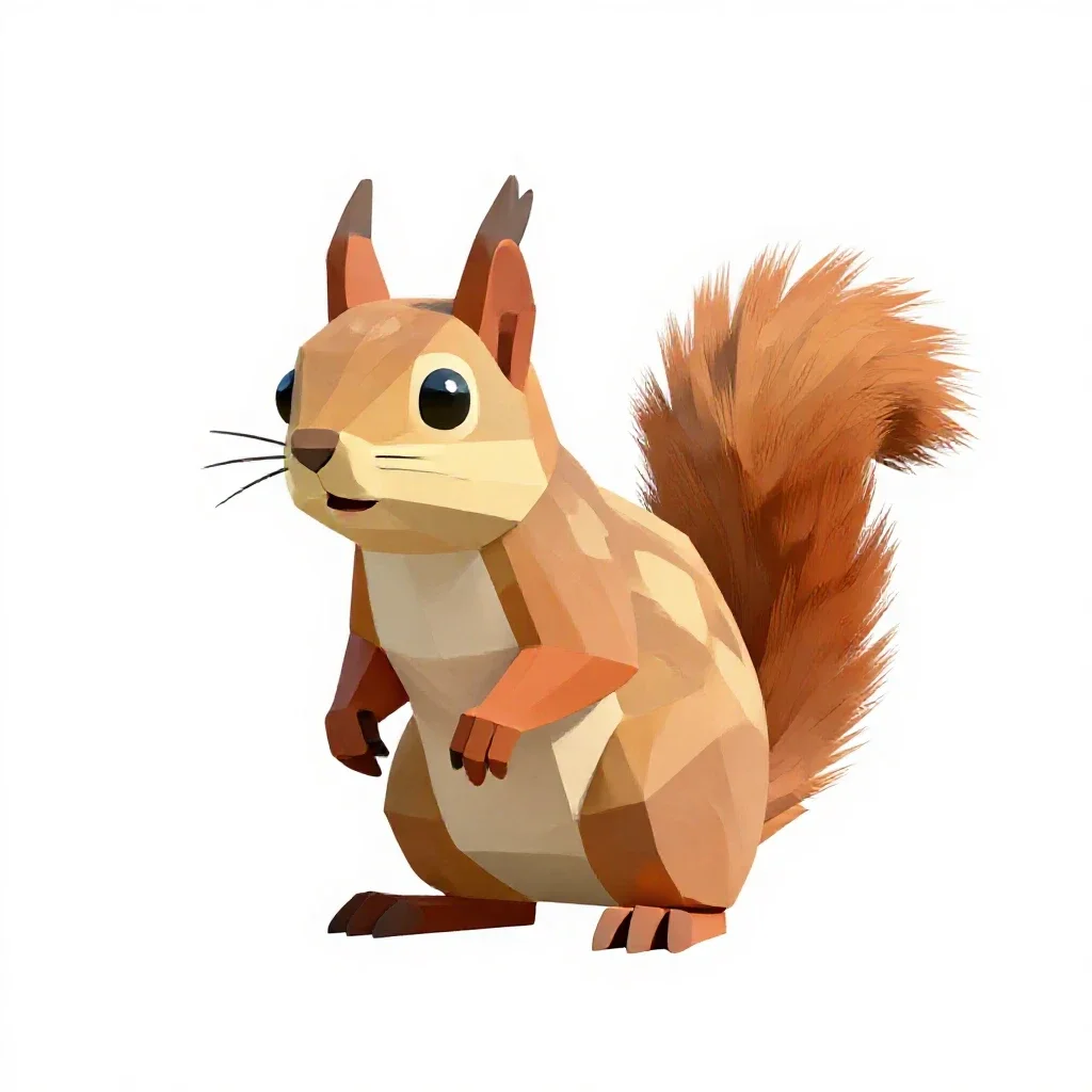 Chickeree isolated on a white background