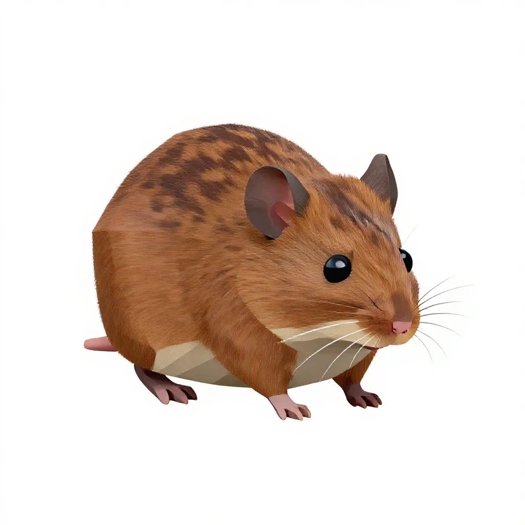Deer mouse isolated on a white background