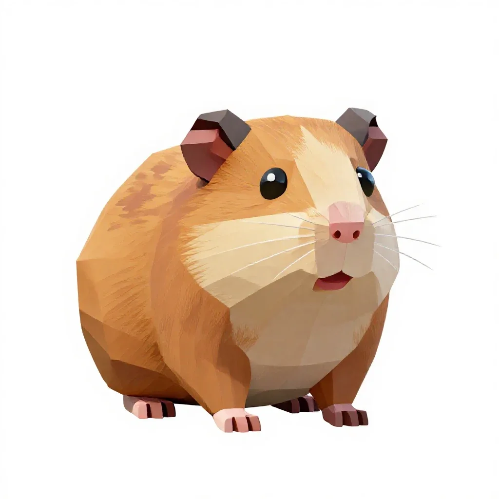 Gerbil isolated on a white background