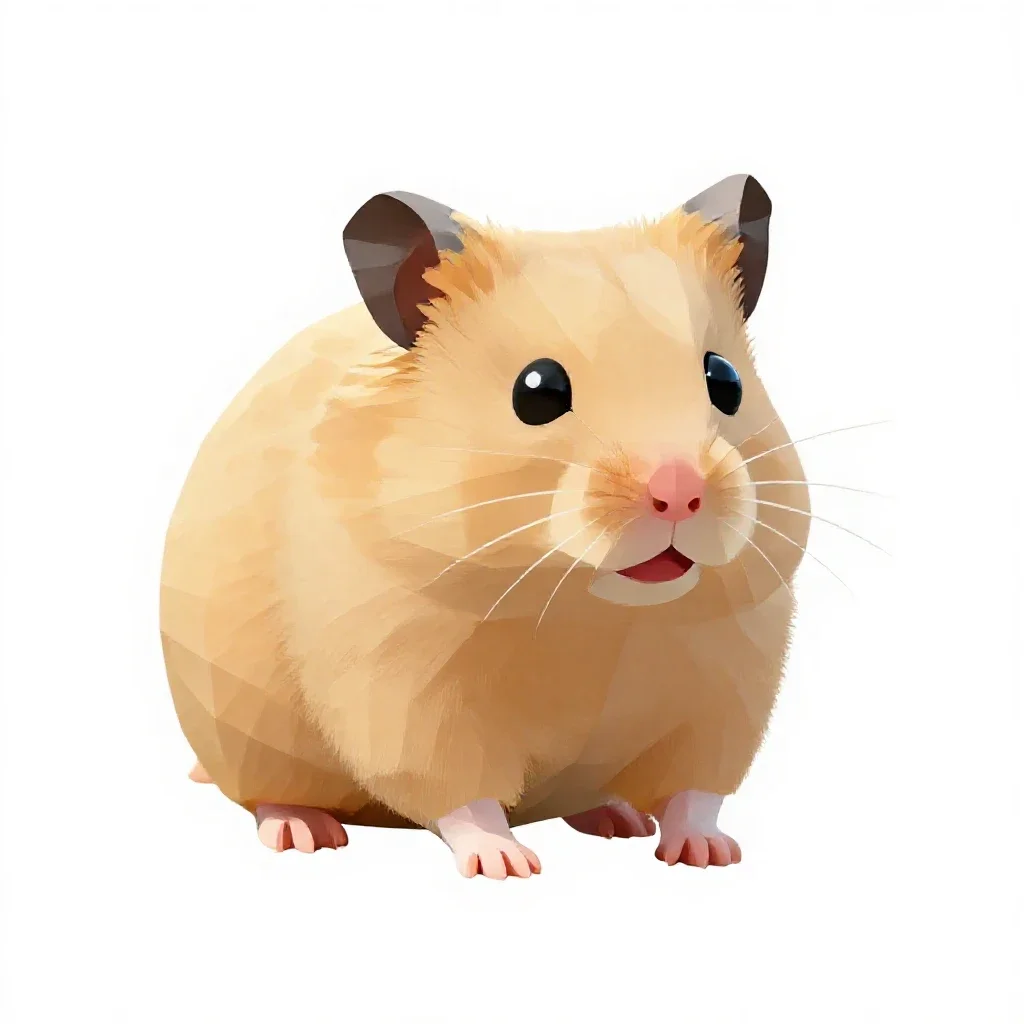 Golden hamster isolated on a white background