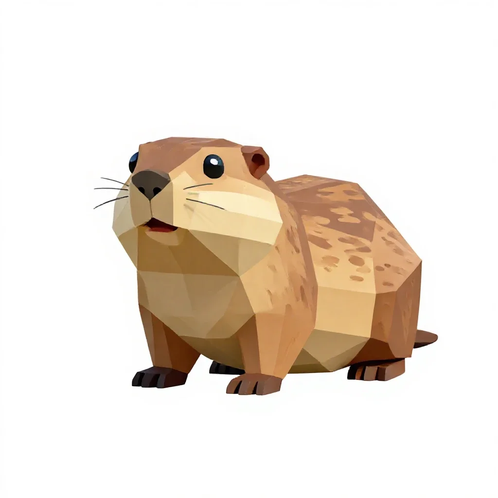 Gopher isolated on a white background