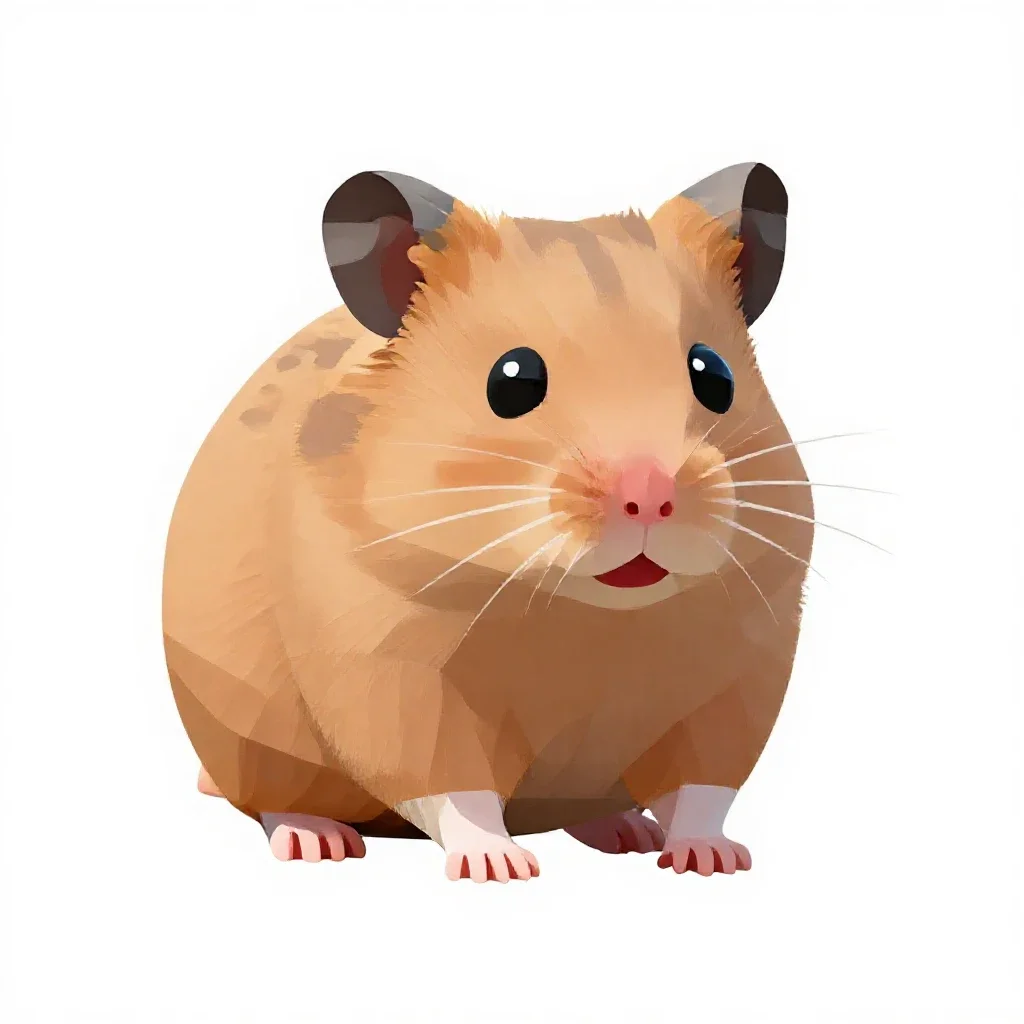 Hamster isolated on a white background