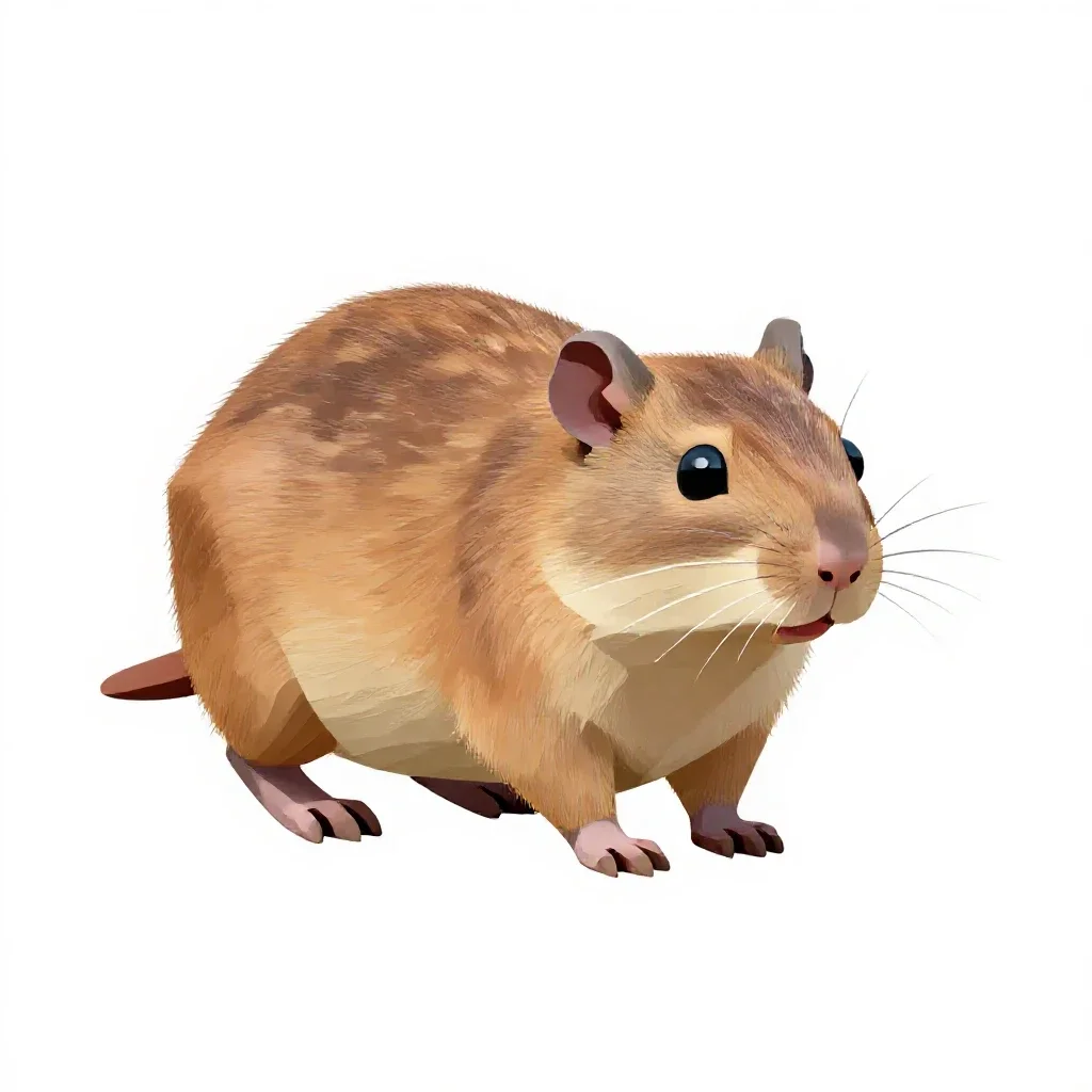 Jerboa rat isolated on a white background