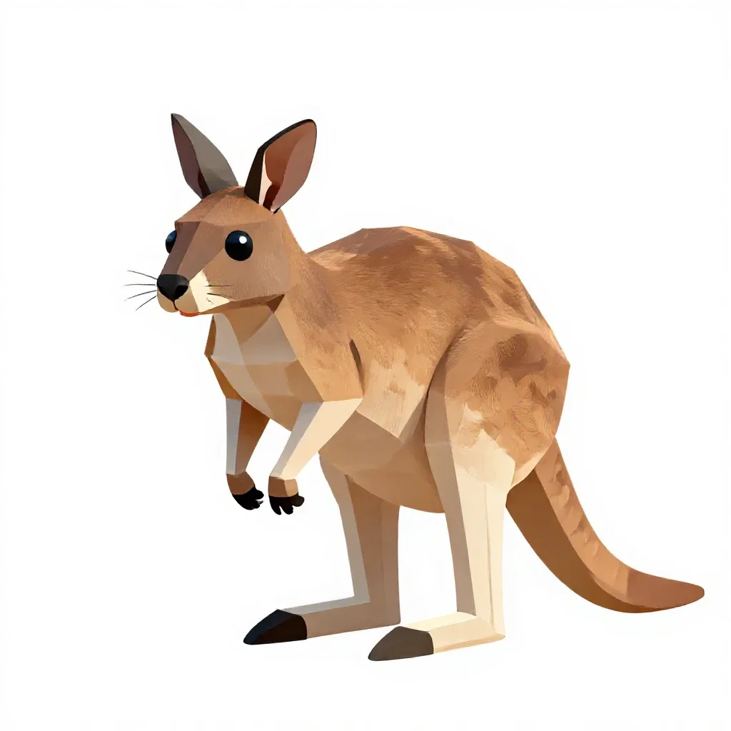 Kangaroo mouse isolated on a white background