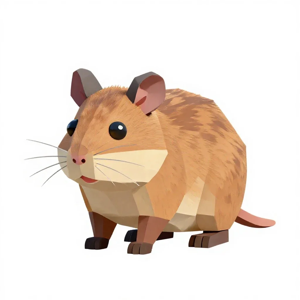 Kangaroo rat isolated on a white background