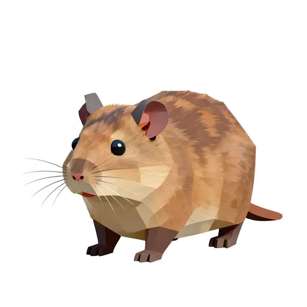 Packrat isolated on a white background