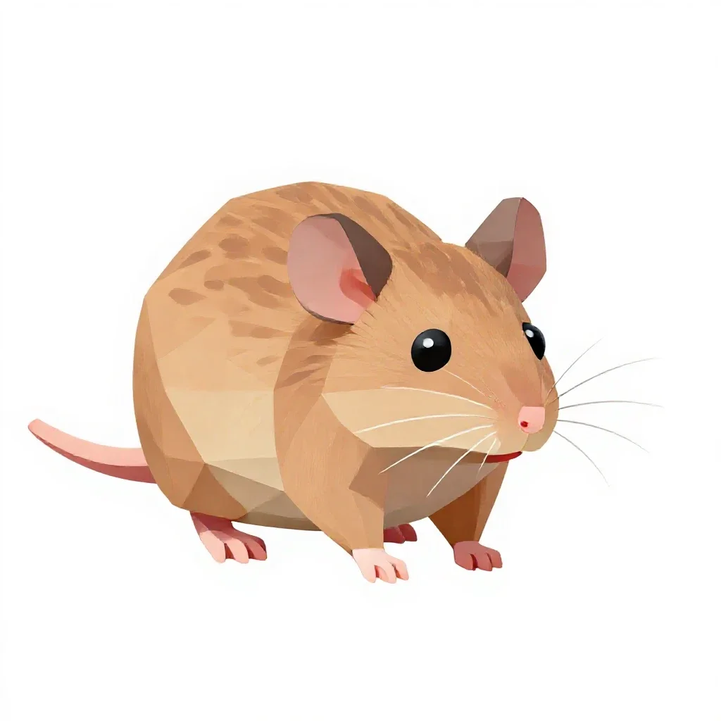 Pocket mouse isolated on a white background