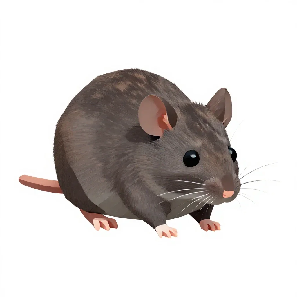 Pygmy mouse isolated on a white background