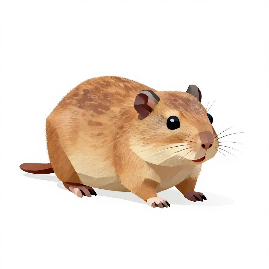 Sand rat isolated on a white background