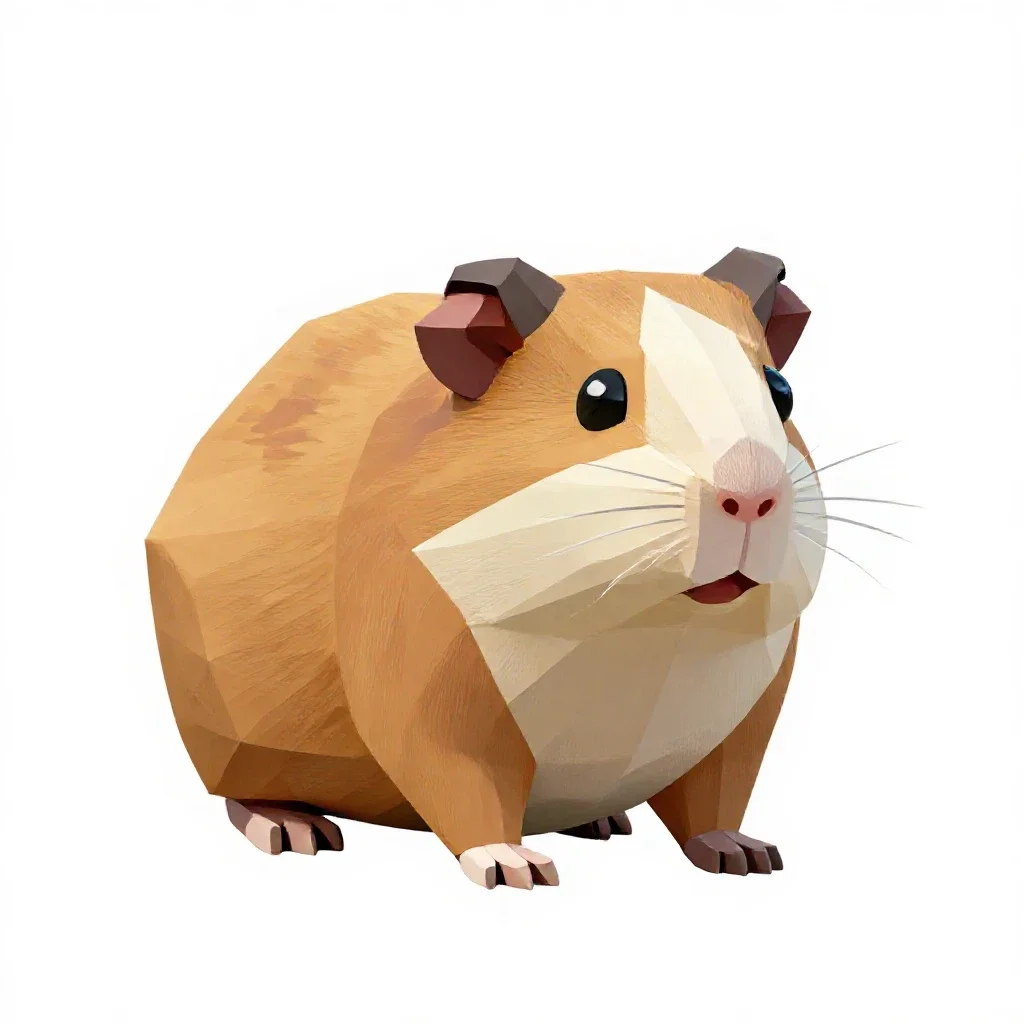 Tamarisk gerbil isolated on a white background