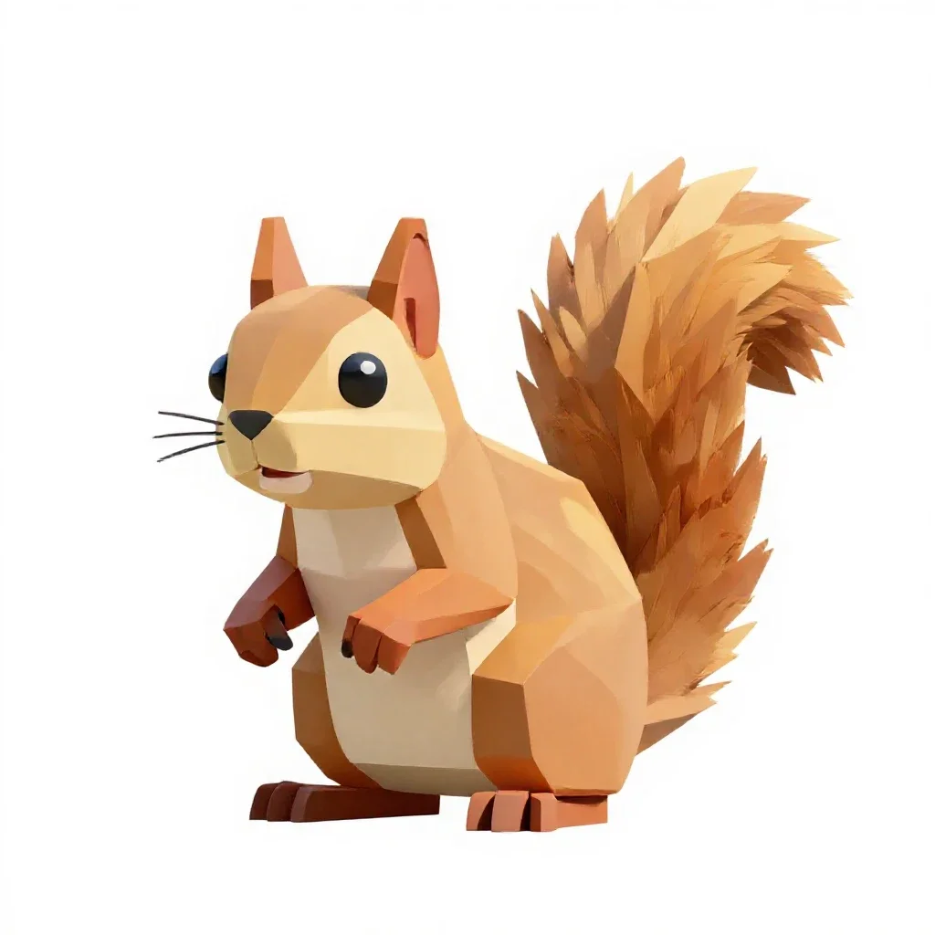 Tree squirrel isolated on a white background