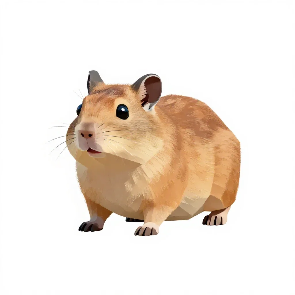 Typical jerboa isolated on a white background