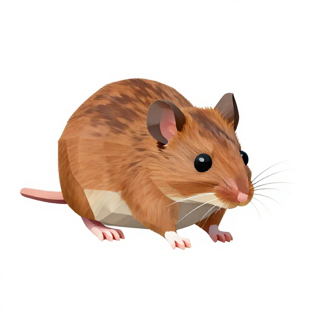 Wood mouse isolated on a white background