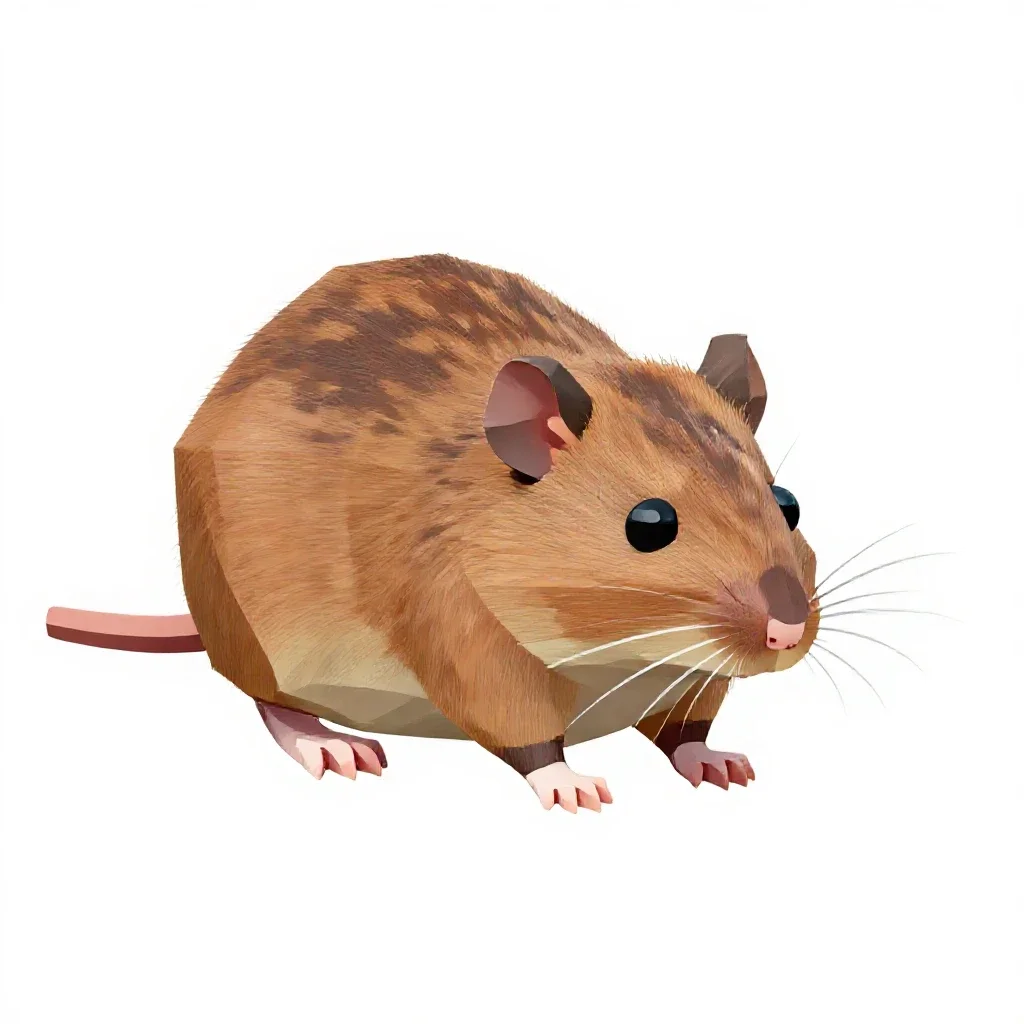 Wood rat isolated on a white background