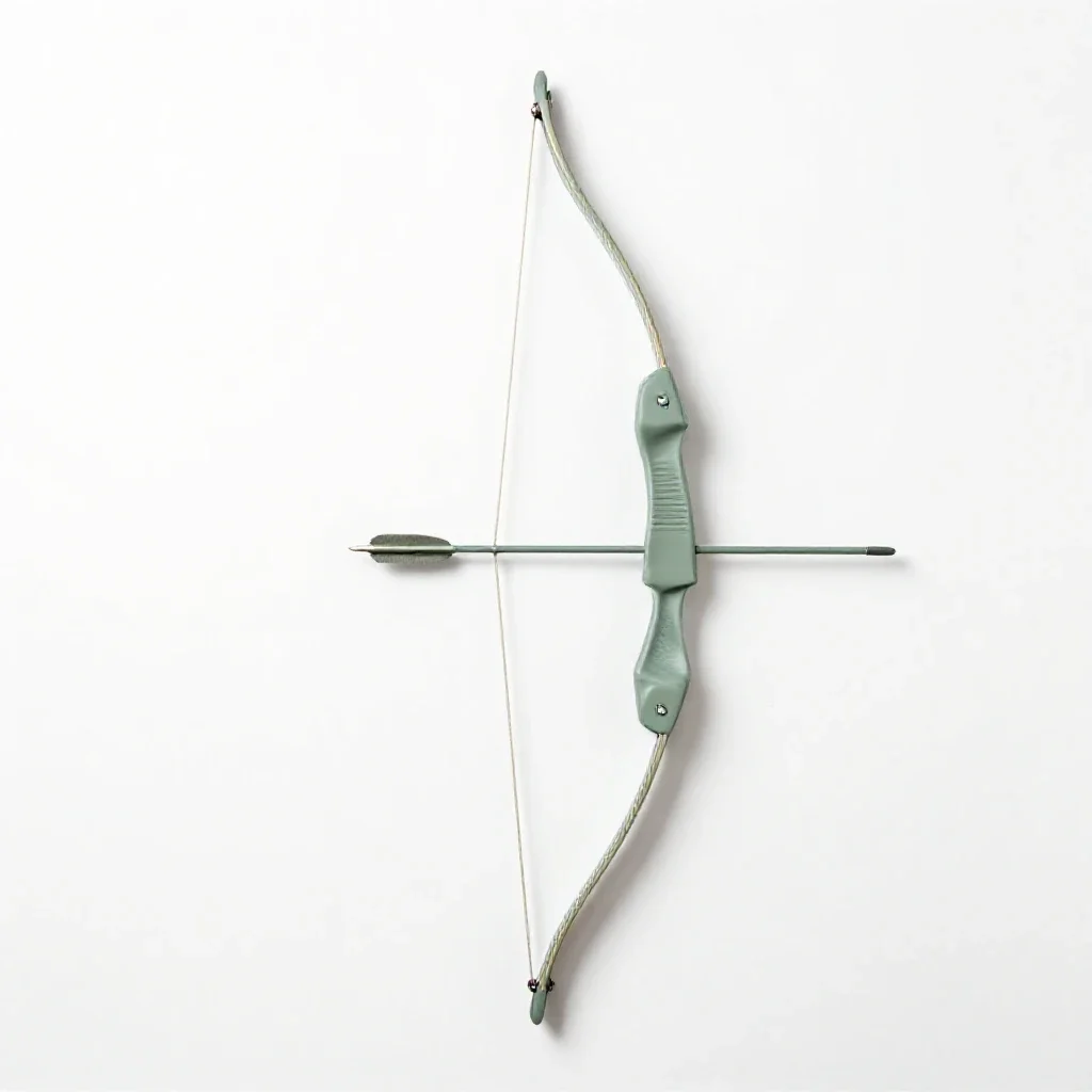 Bow and arrow isolated on a white background