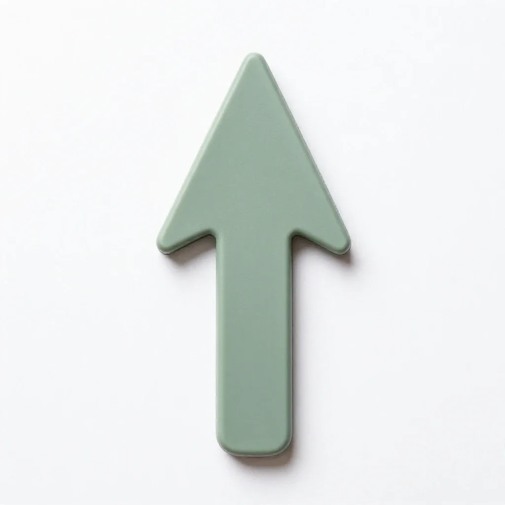 Broad arrow isolated on a white background