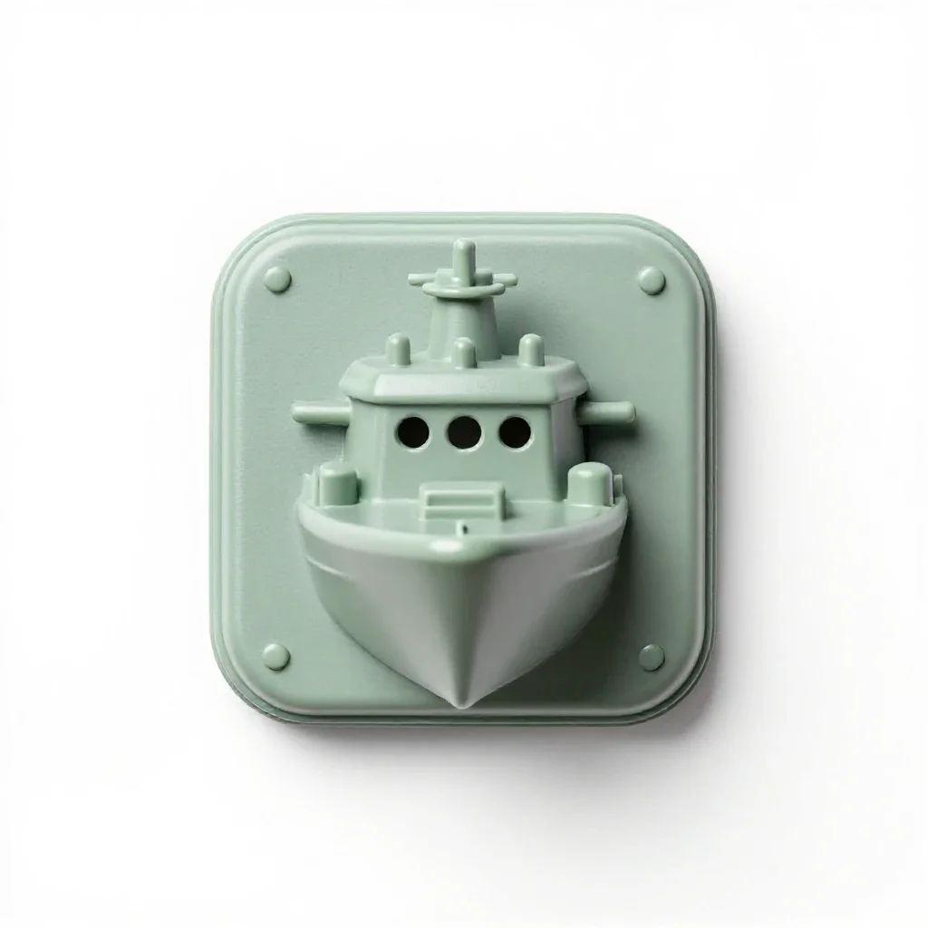 Fire ship isolated on a white background