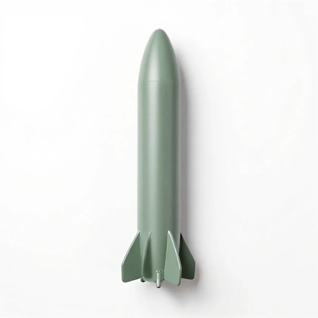 Guided missile isolated on a white background