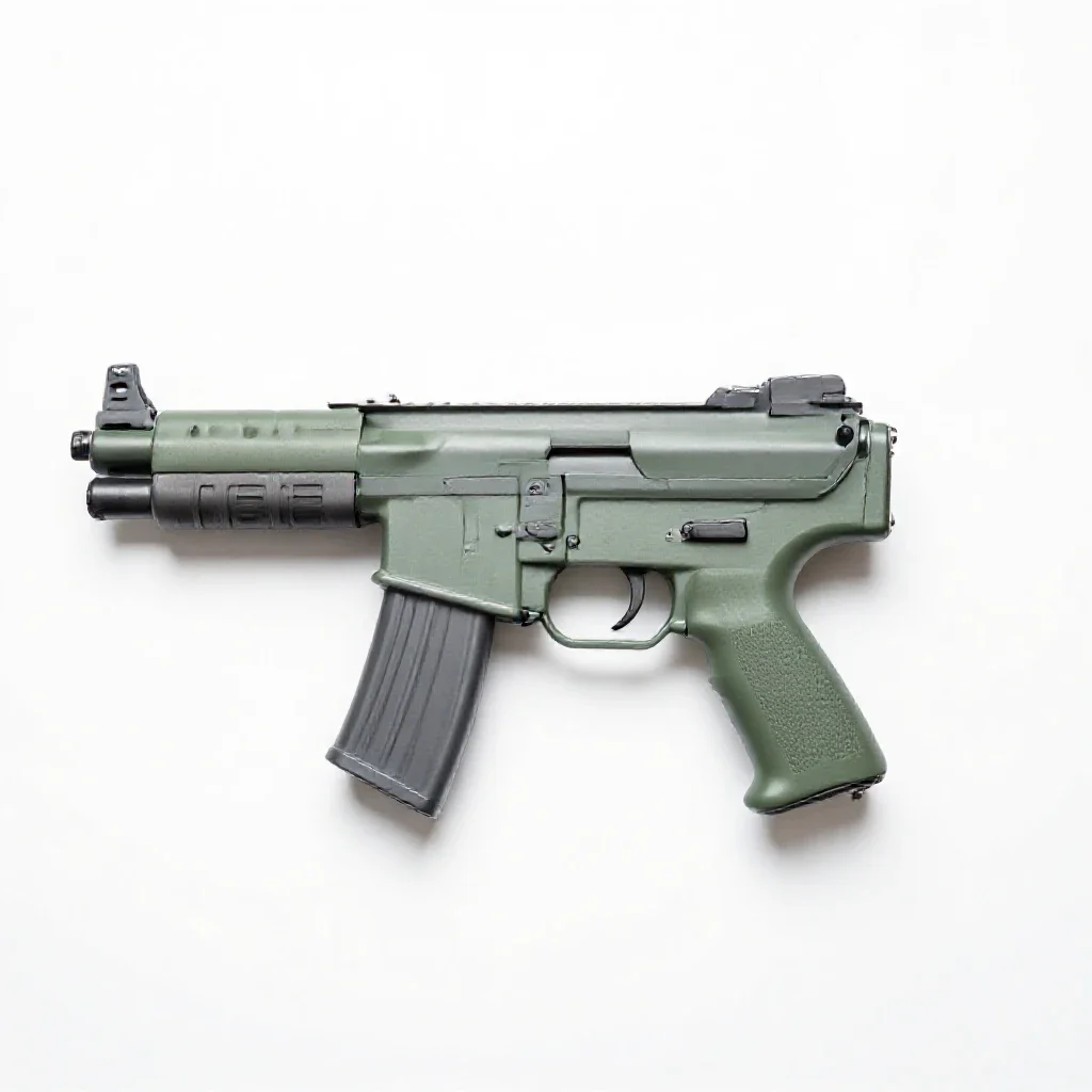Light machine gun isolated on a white background