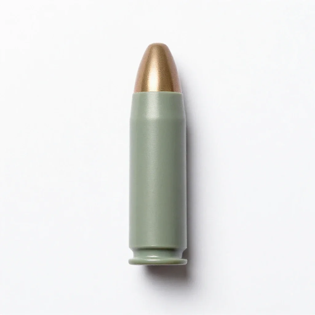 Rubber bullet isolated on a white background