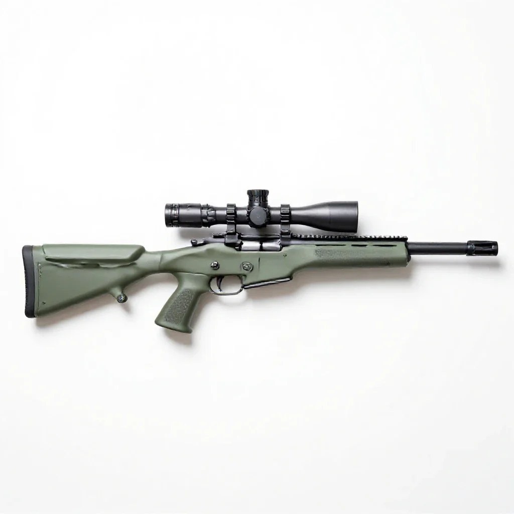 Sniper rifle isolated on a white background