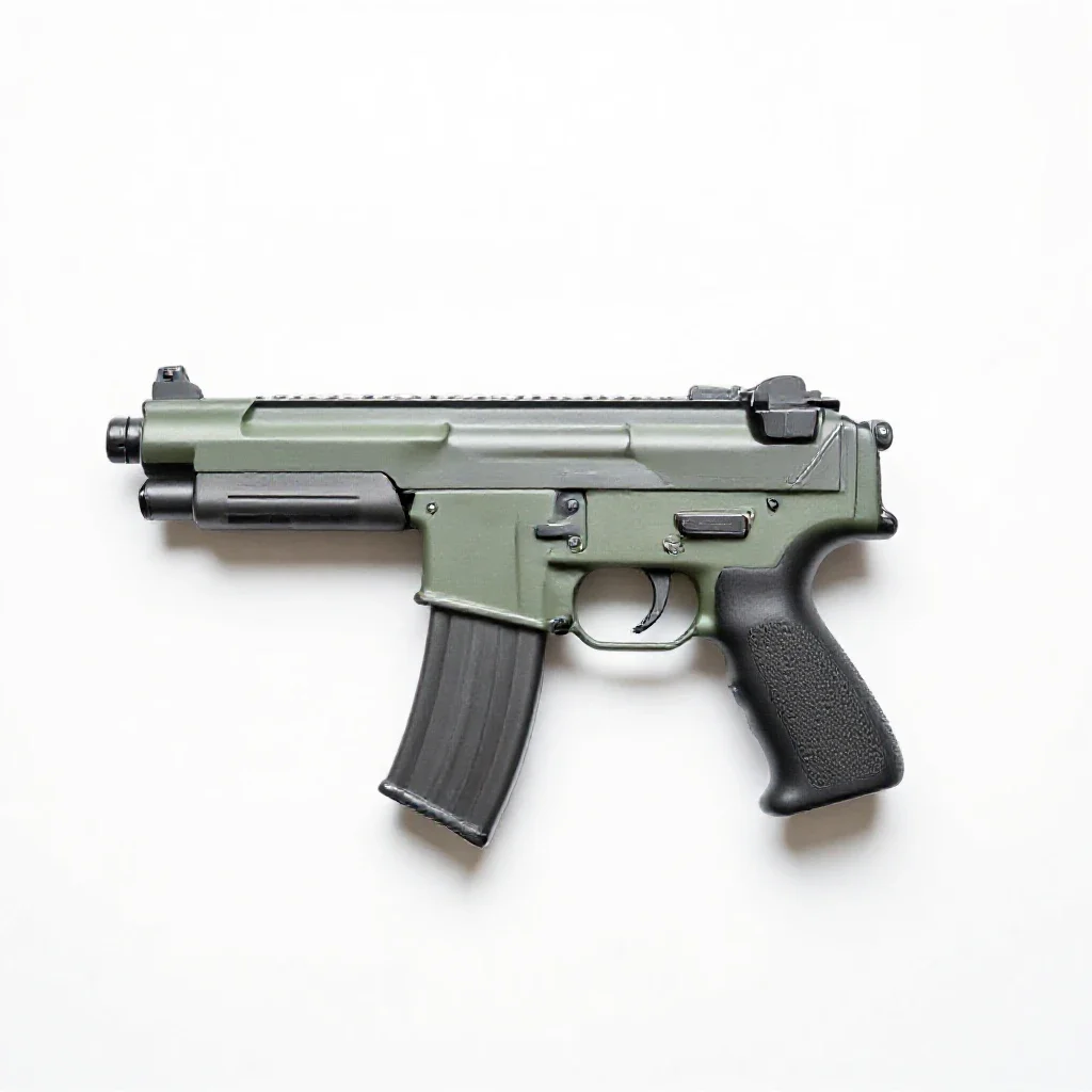 Submachine gun isolated on a white background