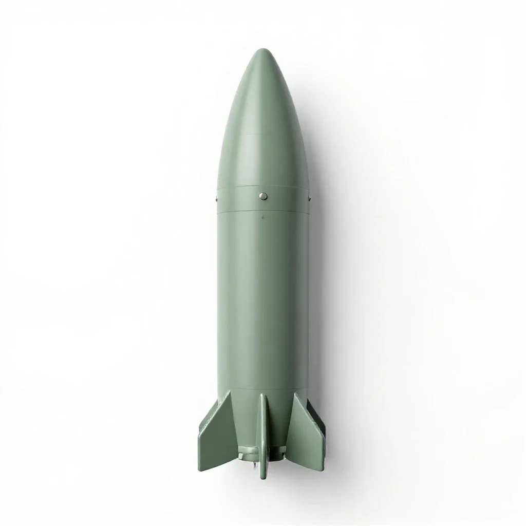 Antiballistic missile isolated on a white background
