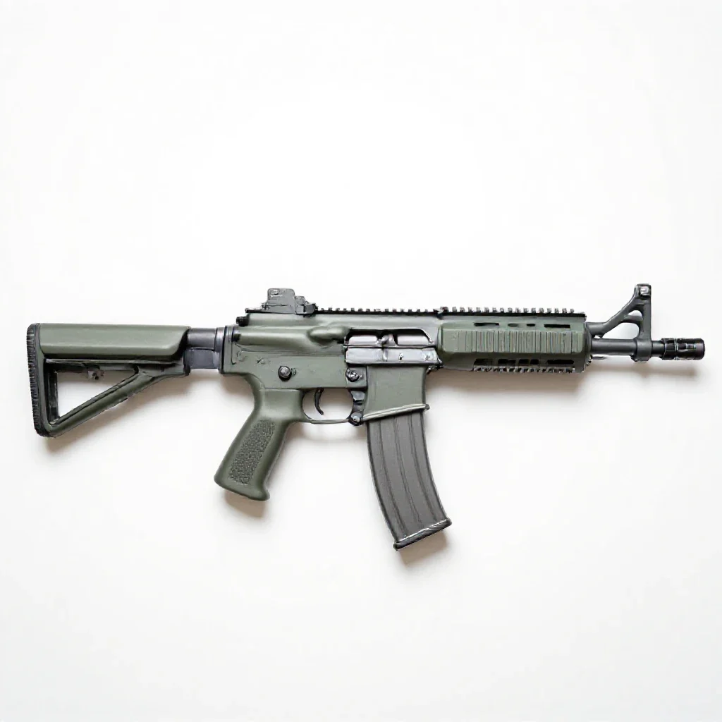 Assault rifle isolated on a white background