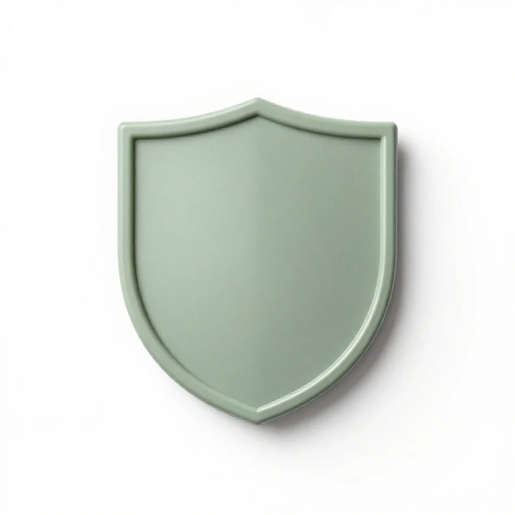 Escutcheon isolated on a white background
