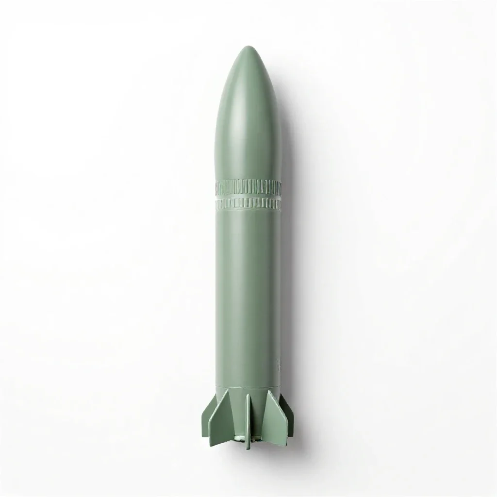 Intercontinental ballistic missile isolated on a white background