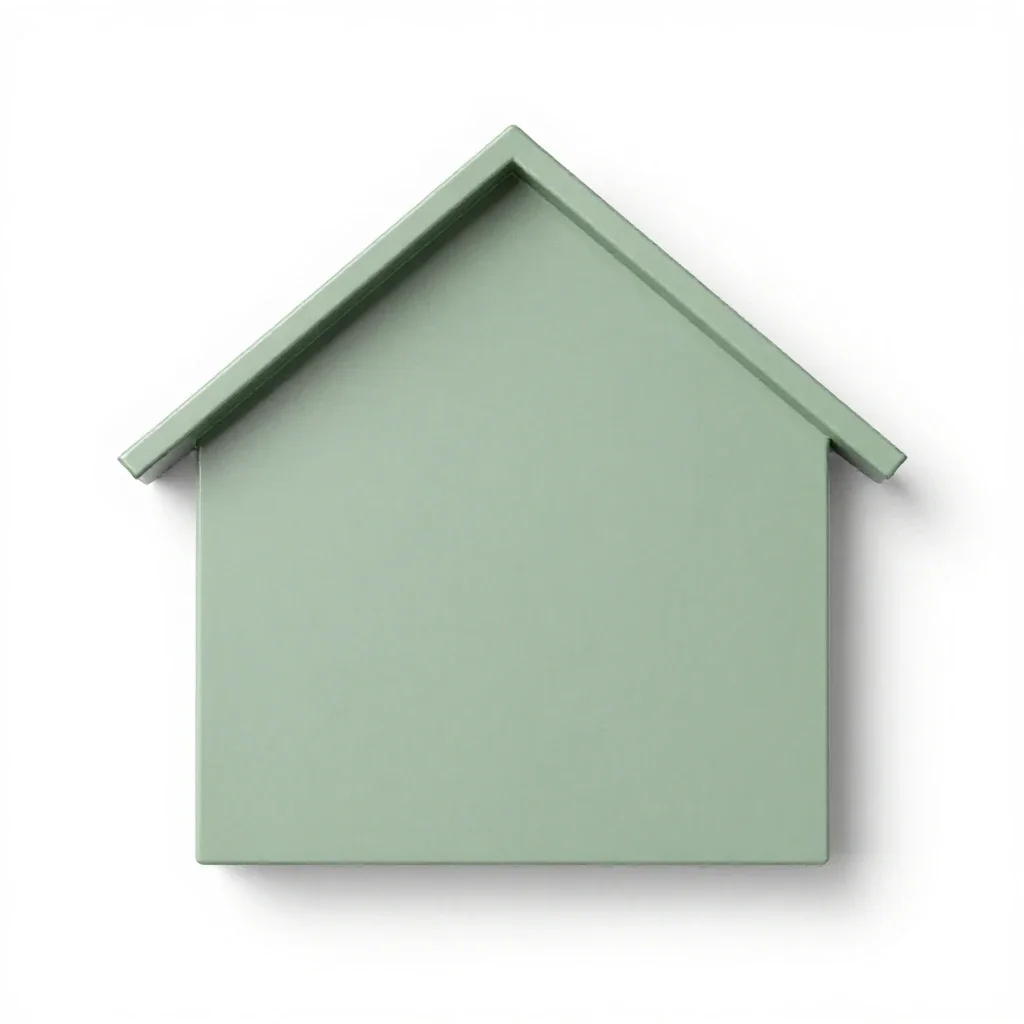 Gable roof isolated on a white background