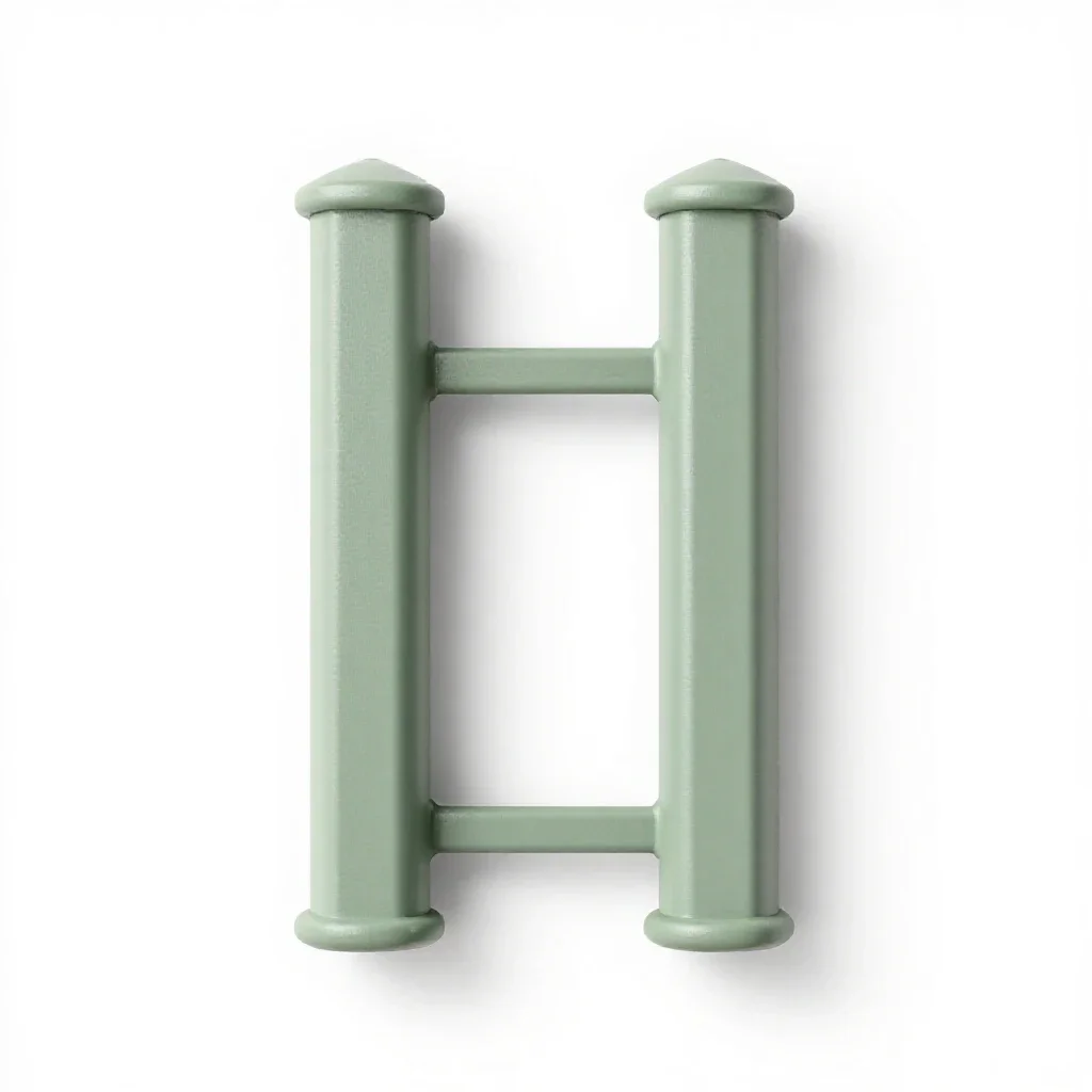 Gatepost isolated on a white background