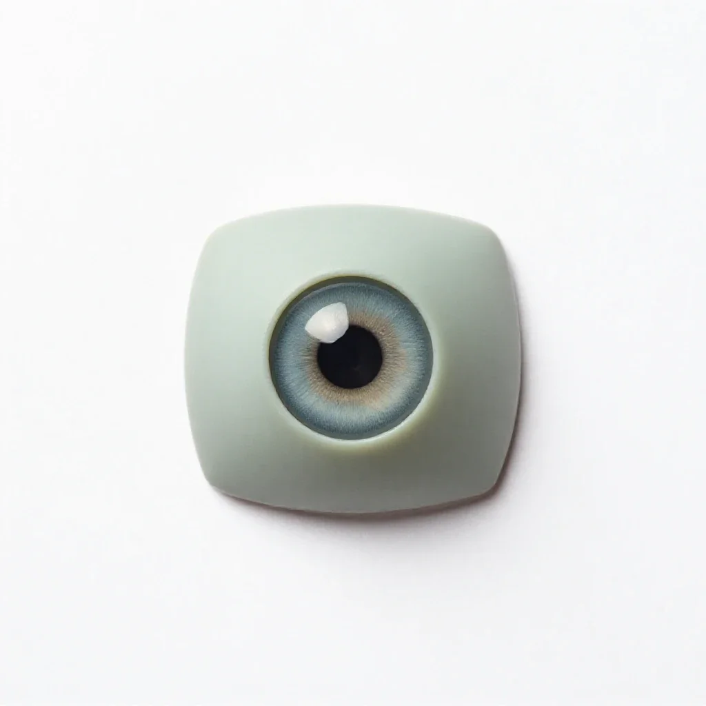 Glass eye isolated on a white background