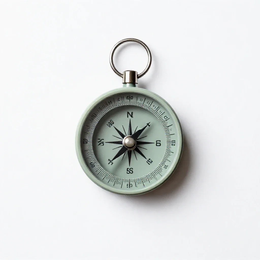 Gyrocompass isolated on a white background