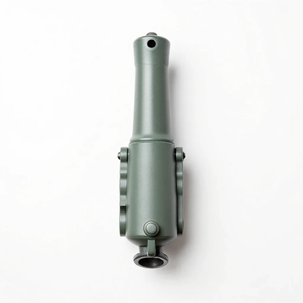 High-angle gun isolated on a white background