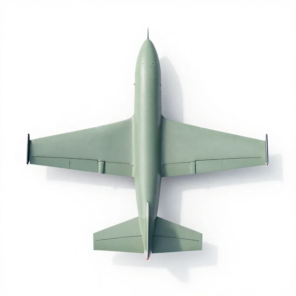 Horizontal tail isolated on a white background