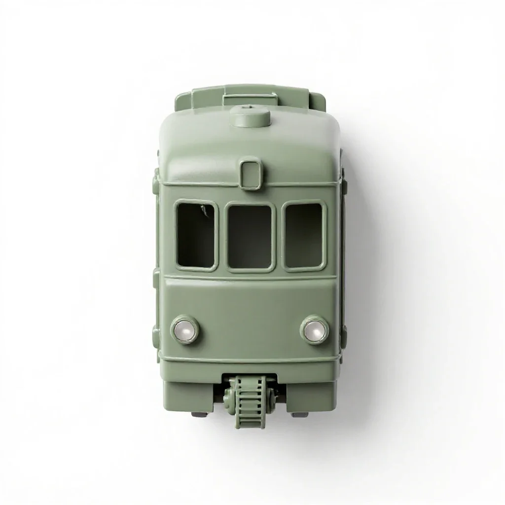Hospital train isolated on a white background