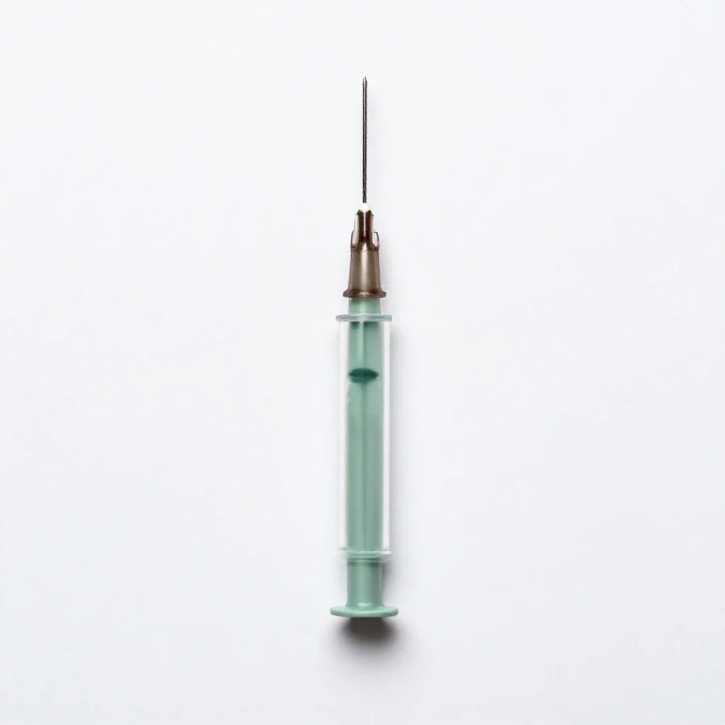 Hypodermic needle isolated on a white background