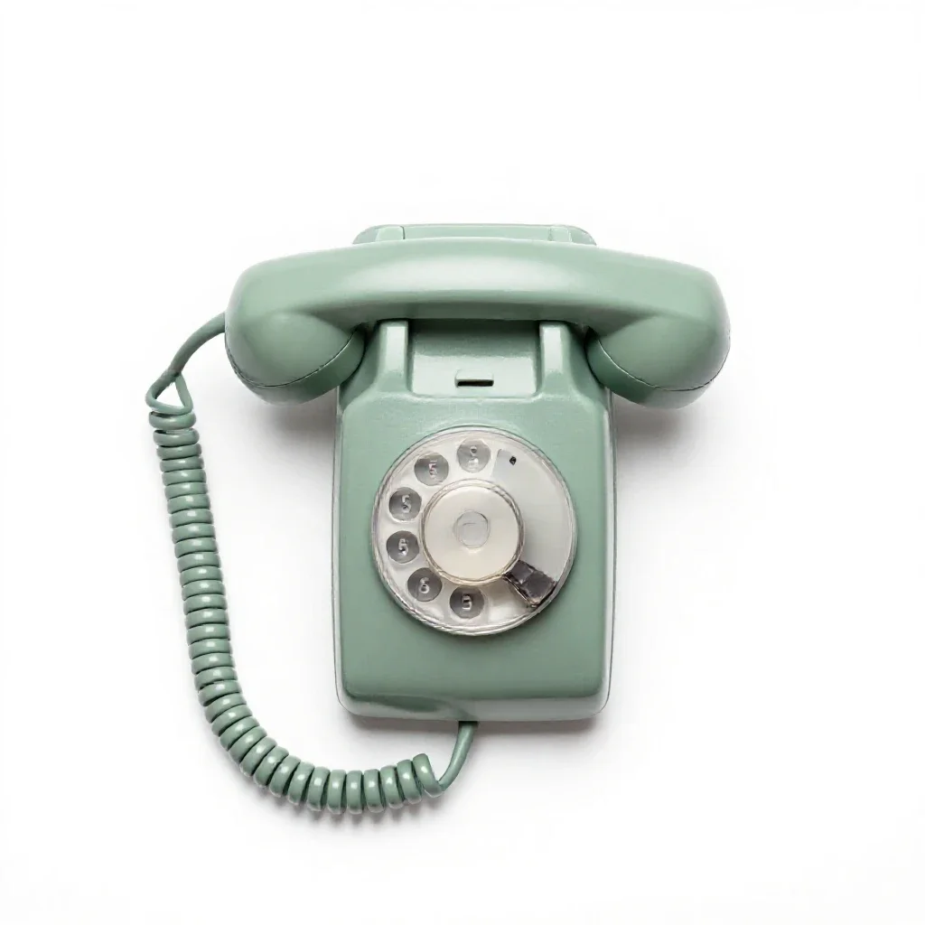 Land line isolated on a white background