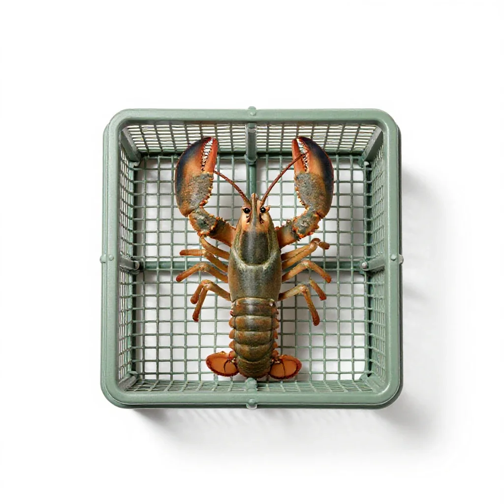 Lobster pot isolated on a white background