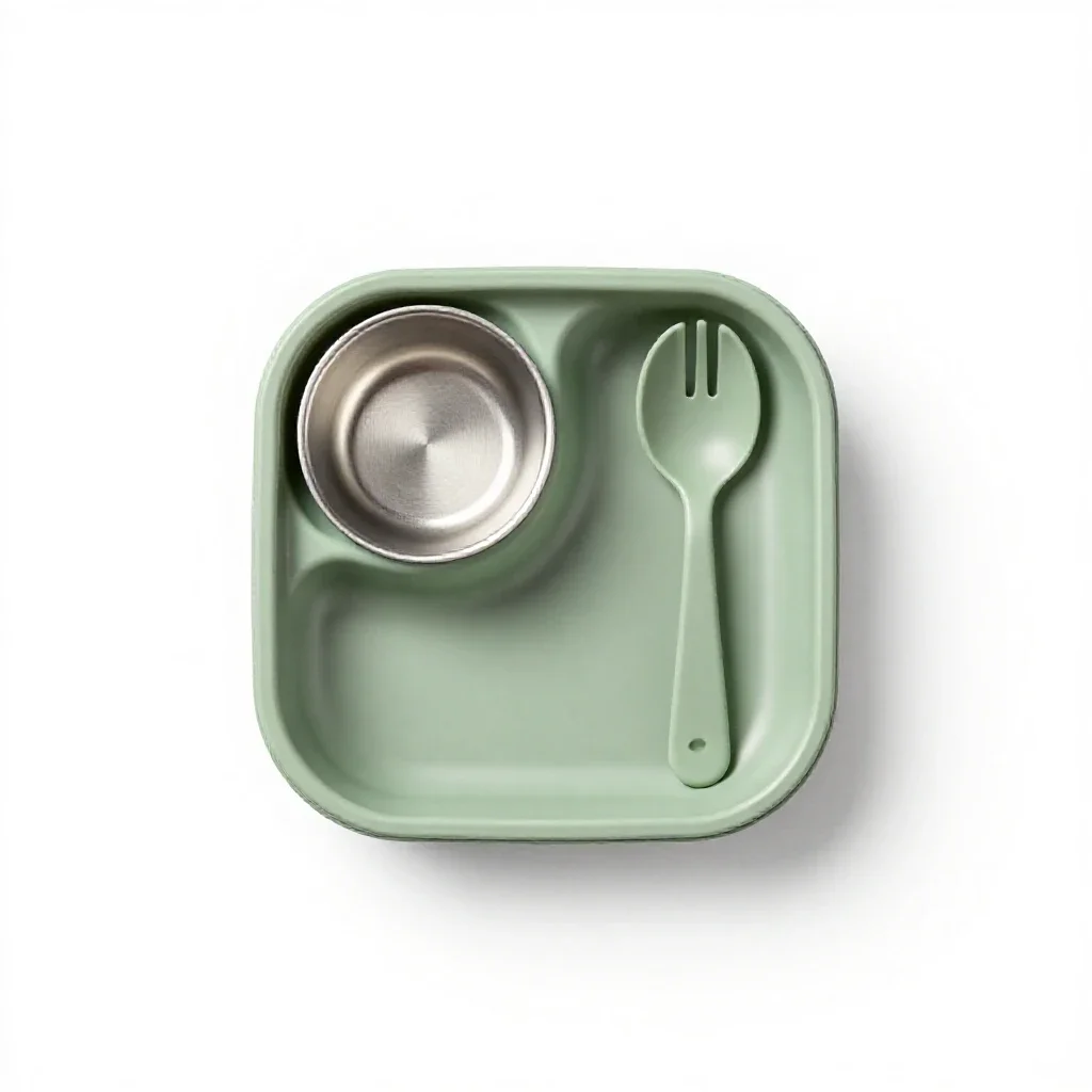 Mess kit isolated on a white background