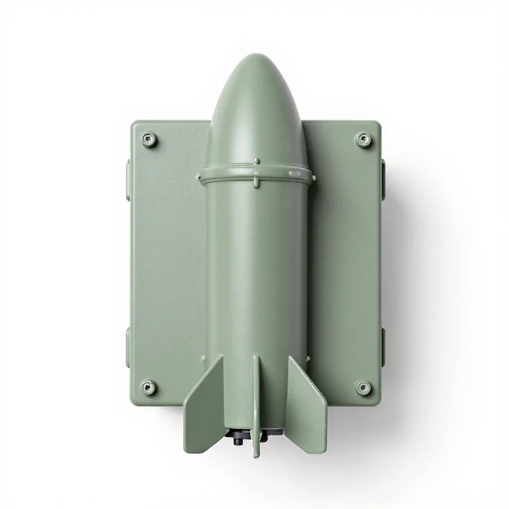 Missile defense system isolated on a white background