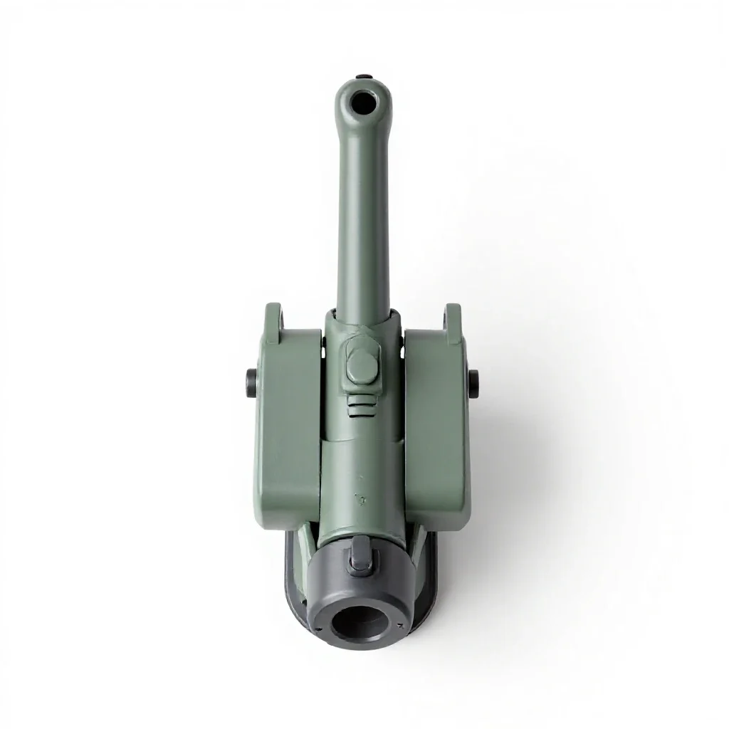 Naval gun isolated on a white background