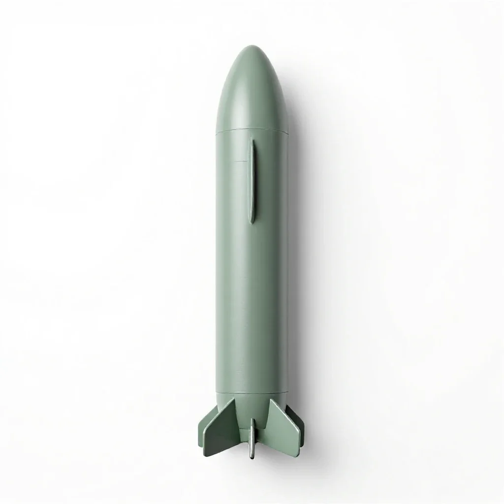 Naval missile isolated on a white background