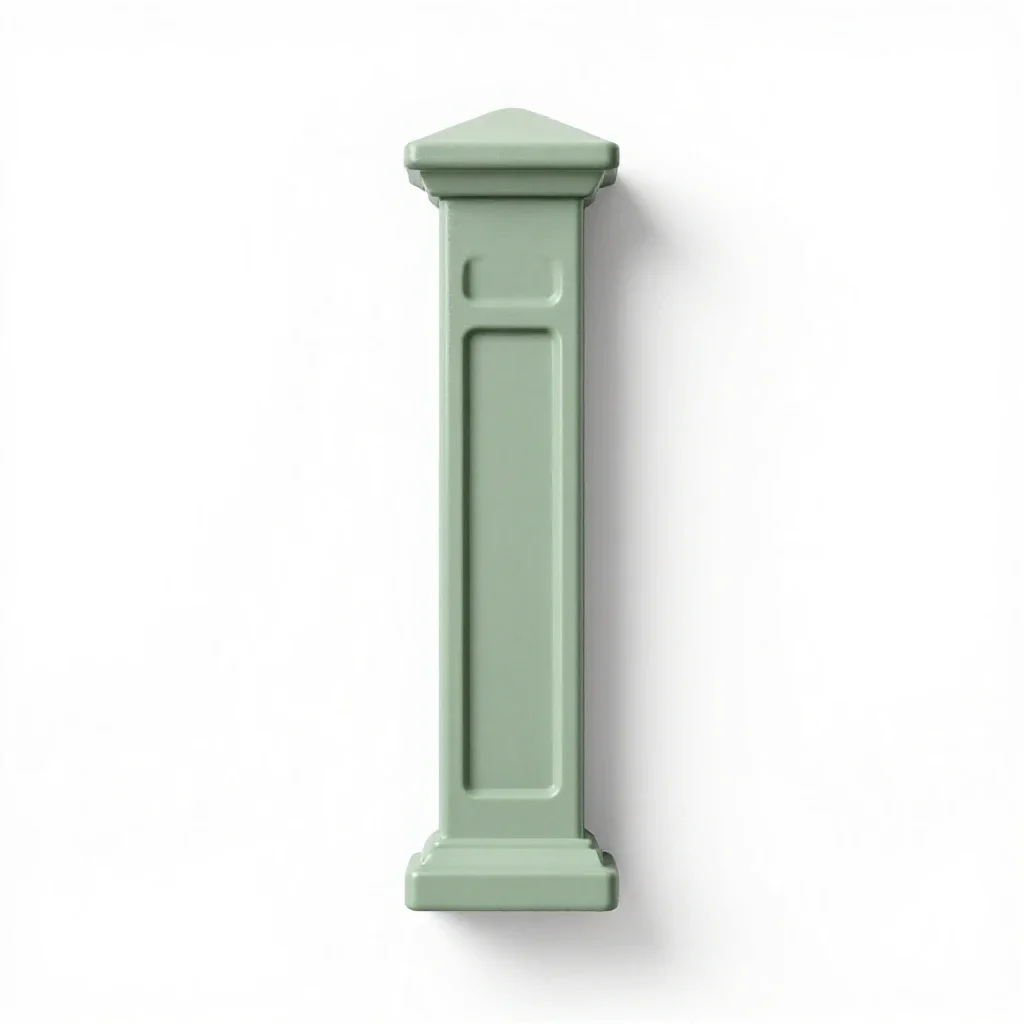 Newel post isolated on a white background