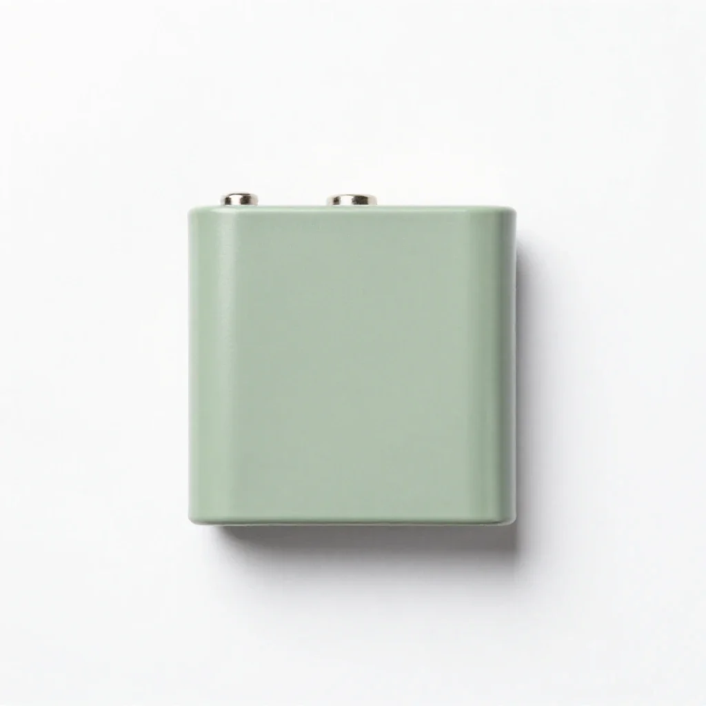 Nickel-iron battery isolated on a white background