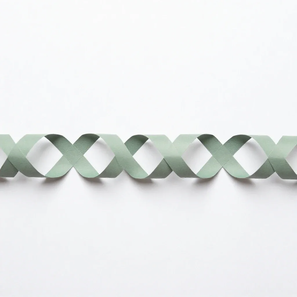 Paper chain isolated on a white background