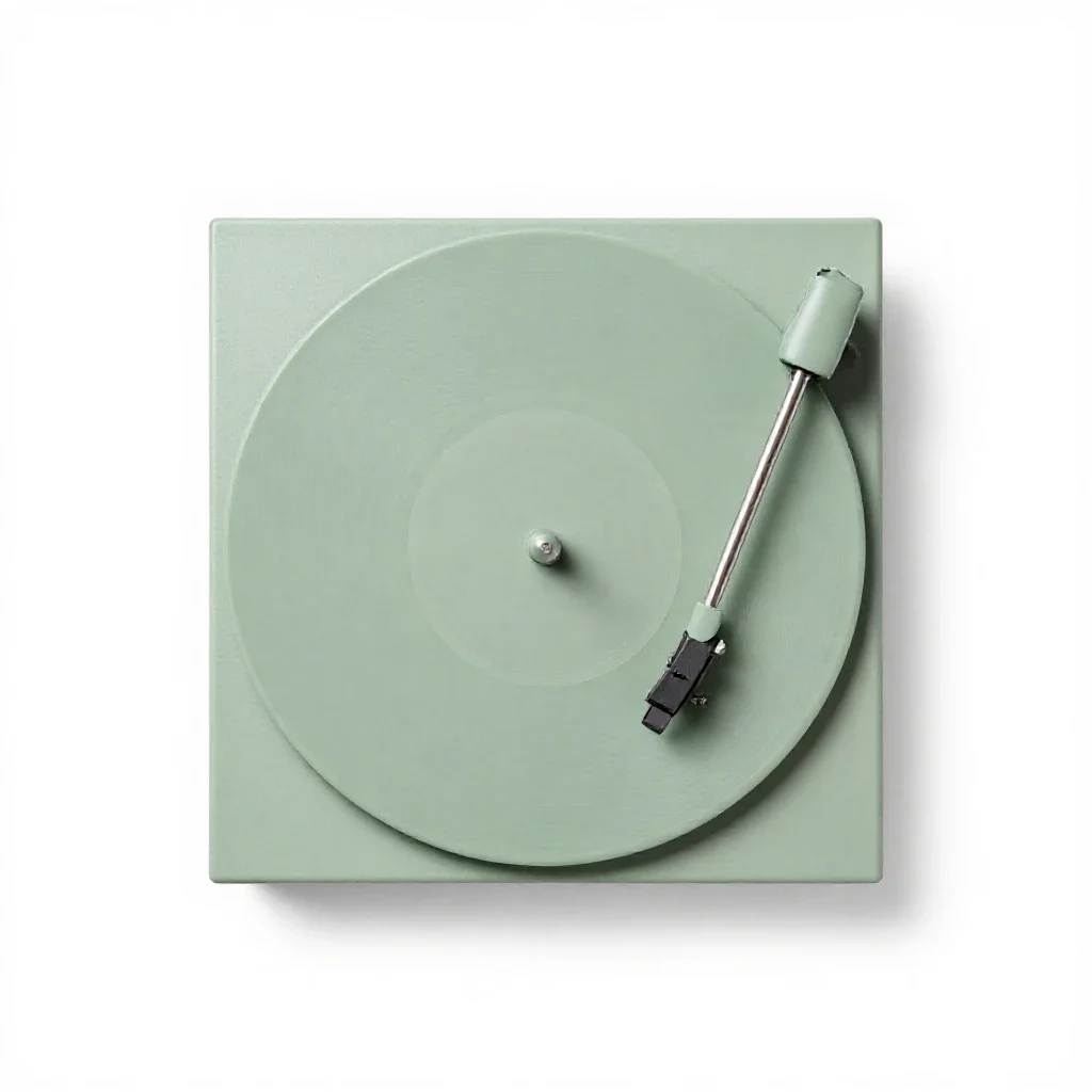 Phonograph record isolated on a white background